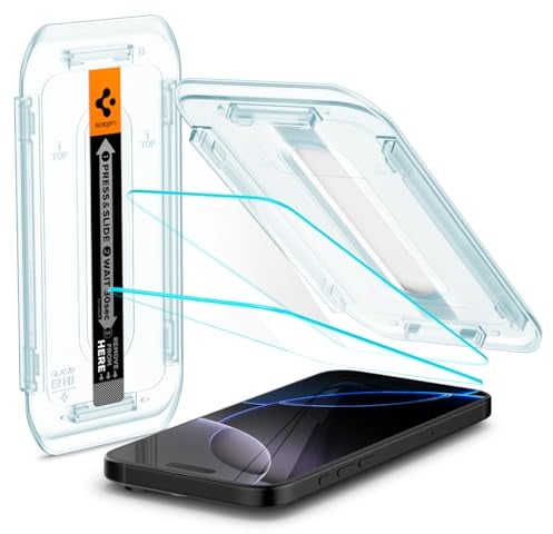 Spigen Glas.tR EZ Fit Tempered Glass Screen Protector for iPhone 16 Pro - 2 Pack