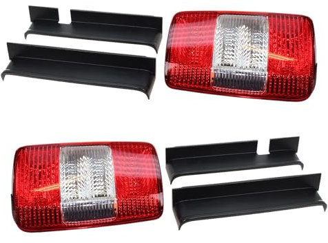 BESTPRICE 2x Heckleuchte links Blinker weiß ohne Lampenträger Kompatibel mit VW CADDY 3 (2KB, 2KJ, 2CB, 2CJ), CADDY 3 (2KA, 2KH, 2CA, 2CH)