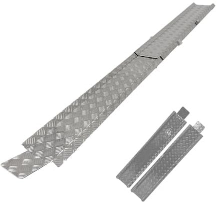 TRUTZHOLM Treppenrampe Auffahrschiene 150-270 cm verstellbar Alu grau Rampe für E-Bike Fahrrad