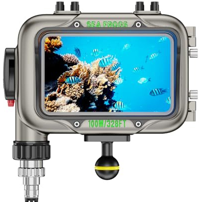 Sea frogs Monitor Unterwassergehäuse aus Aluminium, 5,5-Zoll-Bildschirm, 1200 Nits Helligkeit, 4K 30 HDR-Überwachung, HLG-Modus, professionelle Farbkalibrierung (SF40002-Monitor)