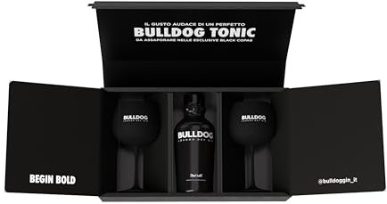Bulldog Tonic Kit: Bulldog London Dry Gin 70 cl; 2 Black Copa Bulldog Gin