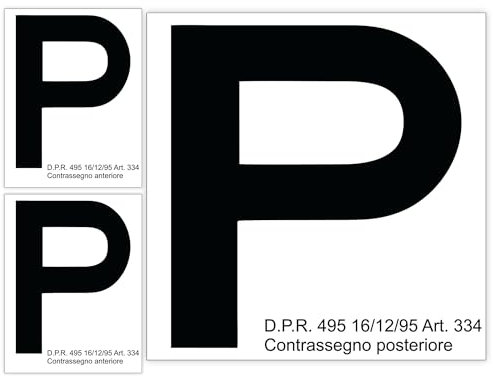 GamesMonkey ® - Autoaufkleber P für Anfänger zugelassen - vorne und hinten für Autos - Führerschein-Set