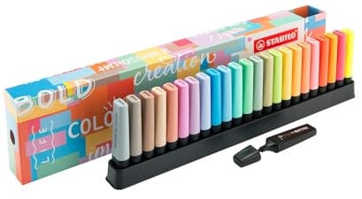 STABILO - Exklusives 24er Textmarker Geschenkset - BOSS ORIGINAL mit aufgedruckten, motivierenden Sprüchen