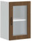 vidaXL Kitchen Wall Cabinet with Glass Door - Porto Brown Oak Engineered Wood Storage Cabinet 40x31x60cm