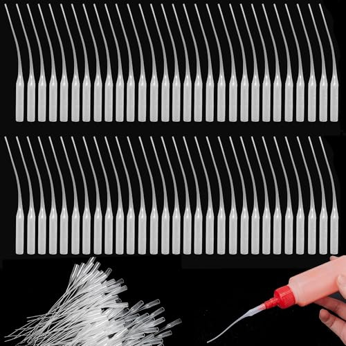 250 Stück Kleber Mikrospitzen,Sekundenkleber Spritze,Klebstoff Applikatorspitzen,Kleber Extender Applikator Kunststoffkleber,Kunststoffkleber Flaschenspitzen Leim Extender,Pipetten Plastik