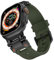 MODBAND Cinturino in gomma morbida per Apple Watch Ultra 2 1 Band 49mm 45mm 44mm 42mm S10 46mm Bracciale in gomma di lusso per IWatch Series 9 8 7 6 SE 5 Accessori Cinturini per orologi(Black dark gre