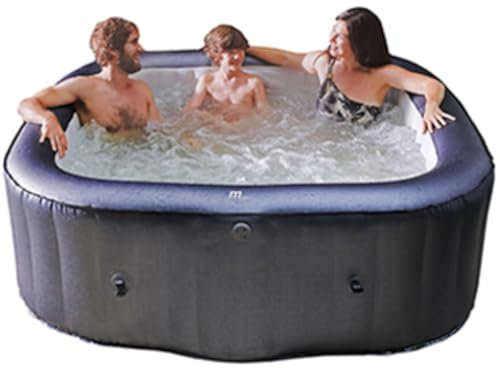 Mspa Whirlpool Otium 185 x 185 x 68 cm – Whirlpool Hinchable para 6 Personas con 125 chorros de Masaje, 6 boquillas de hidromasaje, calefacción PTC