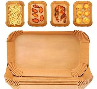 120Pcs Air Fryer Liners for Ninja Dual Zone – Disposable Parchment Paper Liners Compatible with Ninja AF300UK, AF400UK, SL400UK, AF500UK – Eco-Friendly, Greaseproof, Non-Stick