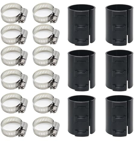 YUPEIUKLI Multipurpose 18pieces Office Chair Cylinder Fixing Set Portable Accessory for Sinking Chairs with Metal Hose Clamps
