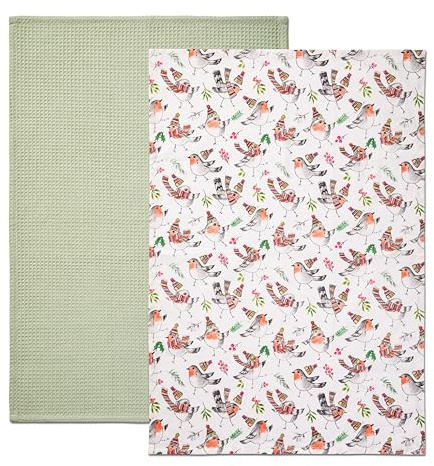 MIKASA TipperleyHill Tea Towels, Set of 2 100% Cotton