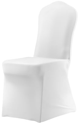 VA-Cerulean Stuhlhussen Stretch Universell 200 Stück Weiß, Stuhlüberzug Abnehmbar Waschbar Stuhlbezug Abdeckung Moderne Stuhl Husse im Lycra für Hochzeit Party Feier Hotel Restaurant Haus Dekoration