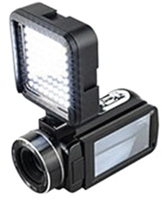 CCZRD HD-Digitalvideokamera Mit Touchscreen, Infrarot-Nachtsicht, WLAN, Selfie-Kamera, DV-Camcorder, Alles In Einem Gerät Wunderbare Momente Ganz Einfach Festhalten(Black+Camera Light)