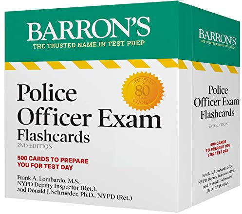 Police Officer Exam Flashcards, Second Edition: Up-to-Date Review + Sorting Ring for Custom Study (Barron's Test Prep)
