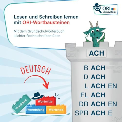 Wörterbuch für die Grundschule (Klasse 1–4): Lesen lernen und Rechtschreibung – Entdecke die Wortbausteine (ORI-Lernsystem)