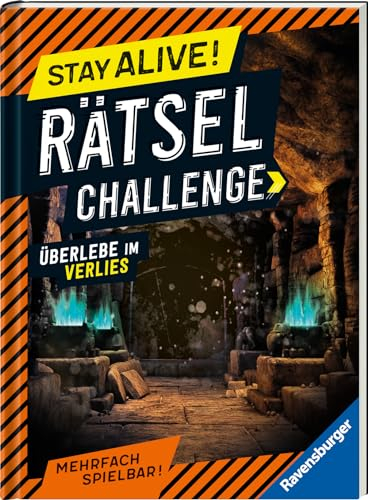 Ravensburger Stay alive! Rätsel-Challenge - Überlebe im Verlies - Rätselbuch für Gaming-Fans ab 8 Jahren