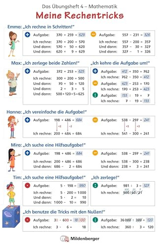 Das Übungsheft Mathematik 4 – Überarbeitete Neuauflage – Poster Meine Rechentricks