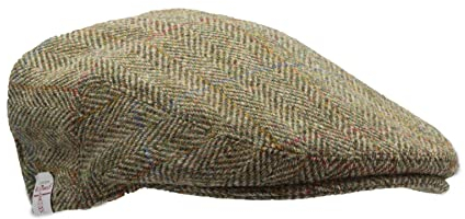 WALKER AND HAWKES Oakmoor - Schiebermütze aus Harris-Tweed - Country-Stil - Moosgrün - S