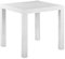 Beliani Gartentisch Rattanoptik aus Kunststoff 80 x 80 cm weiß Fossano