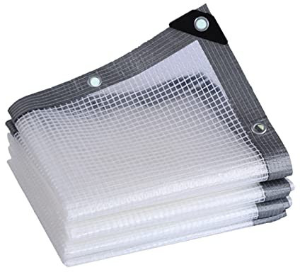 Telone Telo Occhiellato Rinforzato 140g/m² Telo Trasparente PE Tenda da balcone in plastica per esterni, isolante, antipioggia, copertura impermeabile per piante, serra 2x5m 3x6m 5x5m 7x10m(2x10m)