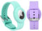 2er-Pack Airtag-Armbänder kompatibel mit Apple AirTag, weich verstellbares Airtag-Armband, Airtag-Uhrenarmband für Kinder, Kleinkinder, Babys, ältere Kinder (Violet&Vert Menthe)