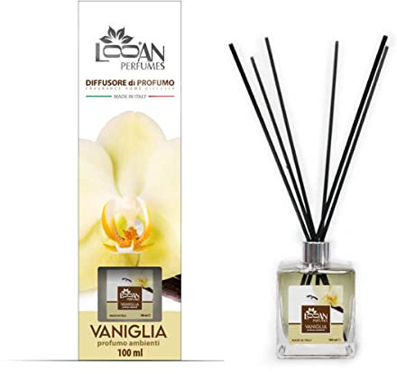 SaRani Deo Ambienti Duftspender Diffusor Stäbchen 100 ml und 250 ml Düfte (100 ml Vanille)