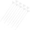 sourcing map 250pcs Marker Cable Zip Ties, 4x200mm Self-Locking Nylon Labels Zip Tie Wraps, Wire Tags Ties Straps for Indoor and Outdoor, White