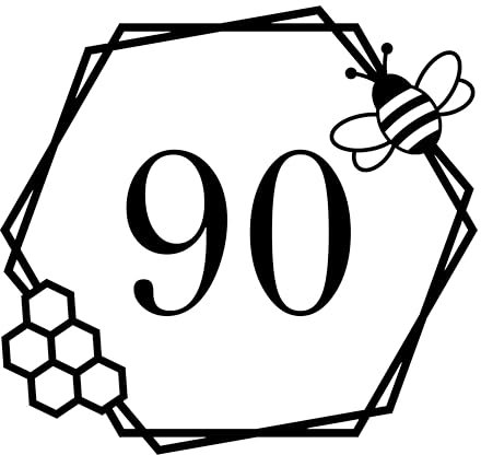Bee House Number, Vinyl Decal Sticker, Victorian Front Door, House Number for Glass Window, Fanlight, Transom