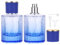 Segbeauty Parfümzerstäuber Glas, 2 Stück 50ml Parfum Zerstäuber für Unterwegs, Parfum Flakon Leer, Parfümflaschen zum Befüllen, Reiseparfumzerstäuber für Männer und Frauen (Farbverlauf Blau)