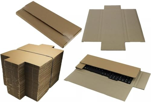 MEG4TEC Keyboard Box Strong Double Wall Cardboard Shipping Mailing Postal 360mm x 150mm x 23mm (10)