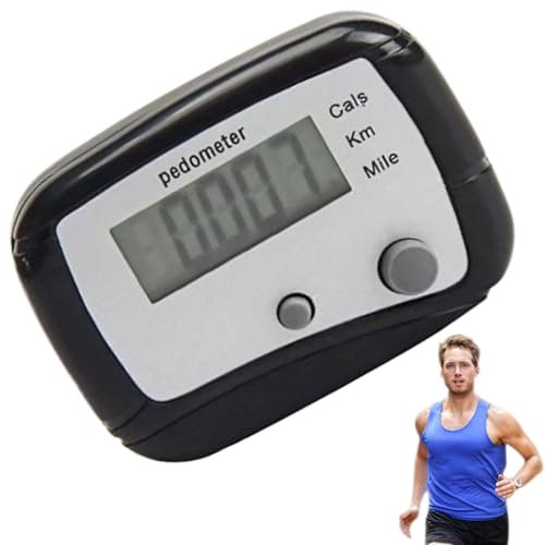 Contapassi per camminare, camminare, contapassi – Pedometro portatile per camminare miglia/km – Interruttore graduale multifunzione con clip per sport all'aria aperta, tutti i giorni, fitness