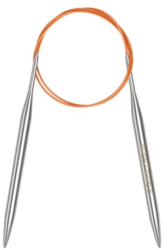 Coopay Rundstricknadeln 8,0mm, Stricknadeln Rundstricknadel 80cm aus Edelstahl mit Flexiblem Kabel, feste Metall-Rundstricknadel für Dicke & Feine Wolle Stricken Socken, Pullover, Handschuhe, Schal