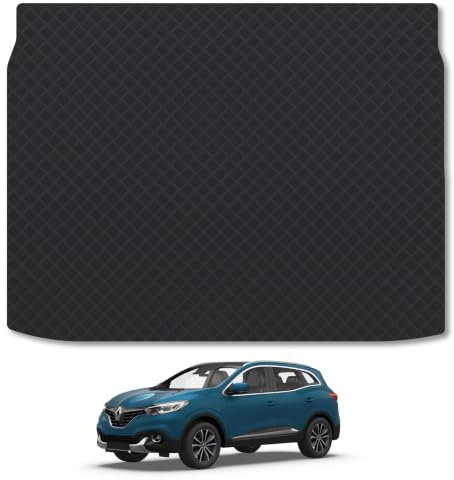 Renault Kadjar (2015-2022) 3mm Rubber Boot Mat | Tailored Fit Durable Boot Liner Full Coverage Protection Waterproof Accessories Easy Clean Anti Slip Made in the UK