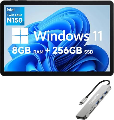 CHANDUELEC Hi10 X1 2 In 1 Tablet 10.1inch Display Intel N150 Processor LPDDR5 8GB RAM 256GB SSD Windows 11 Tablets PC WiFi6(only tablet pc)