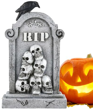Halloween-Grabsteine für den Außenbereich | Grabschmuck für den Friedhof, Miniaturschilder und Stelen für Zubehör, Handwerk, Friedhof, Rasen, Dekoration für den Außenbereich