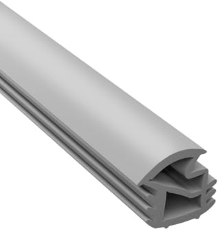 DQ-PP Stahlzargendichtung – Grau – 5 Meter – TPE Gummi – KA-88 – Dichtungshöhe 16,3mm Dichtungsbreite 16mm – Türdichtung Türgummi für Stahlzarge Außentüren Wohnungstür