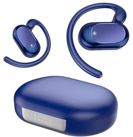 STECEi AI Cuffie Traduzione Simultanea, 4-in-1 Auricolari Traduttori Istantanei con 164 Lingue e 7 Modalità, Bluetooth 5.4 Open Ear con ENC, Blu