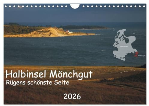 Halbinsel Mönchgut - Rügens schönste Seite (Wandkalender 2026 DIN A4 quer), CALVENDO Monatskalender: Halbinsel im Südosten der Insel Rügen befindet ... und Bodden.e und Bodden (CALVENDO Natur)