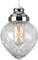MiniSun | Modern Silver Chrome and Clear Glass Droplet Design Ceiling Pendant Shade | Pendant Lights, Home Décor & Improvement Essential | 140cm Shade Width