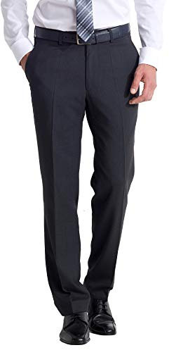 aubi: Herren Businesshose Anzughose Flat Front Modell 29, Farbe:anthrazit (51), Größe:58