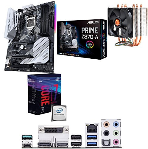 Components4All Intel Coffee Lake Core i7 8700k 3.7GHz (4.7GHz Turbo) CPU, ASUS PRIME Z370-A Motherboard & ThermalTake Contac21 Cooler Pre-Built Bundle NO RAM