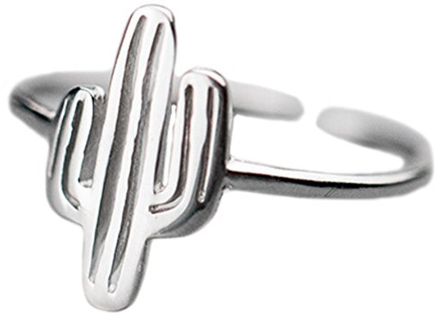 Helen de Lete Kaktus Pflanzen 925 Sterling Silber offenen Ring