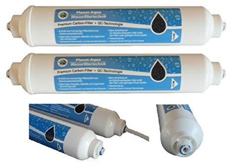 3 x SBS Kühlschrankfilter - Aktivkohle Filter mit QUICK CHANGE Technologie Universal externer Wasserfilter für Kühlschrank mit 6mm Zuleitung …