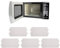 Hancend 5PCS Hoja de Mica Micro Onda Placa de Mica Piezas de Repuesto para Horno de microondas