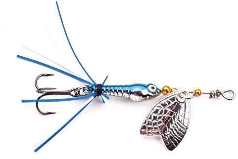 Spro Barschspinner zum Spinnfischen 5cm 4g Larva Mayfly Micro Spinner, Farbe:Chrome Blue