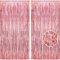 BRAVESHINE Roségold Metallische Lametta Vorhänge Hintergrund, Funkeln Vorhängen Dekoration für Geburtstagsfeier Hochzeitsfoto Hintergrund Weihnachten Disco Party (2 Stück,1x2.5m)