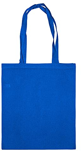 IMFAA Pack of 10 Premium Quality Long Lasting 100% Cotton Canvas Tote Reusable Shopping Bags Ideal for Printing and Embroidery (Blue,Large 50x40x60)