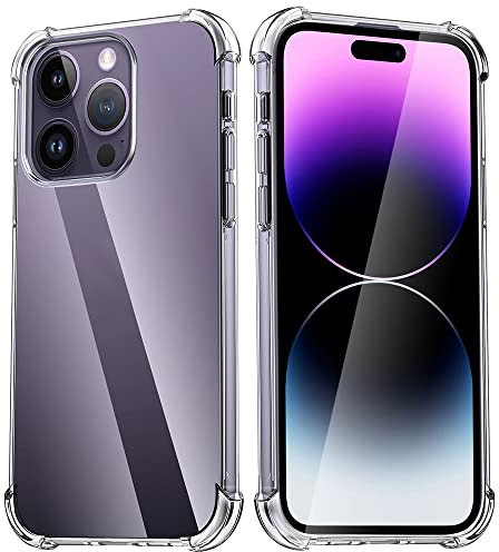 Melomon Hülle für iPhone 14 Pro Max,Transparent Stoßfest, TPU Weiche Bumper Kratzfest Case Cover Durchsichtig Schutzhülle für iPhone 14 Pro Max - 6,7 Zoll - Klar