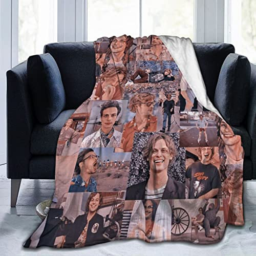 Matthew Actor Gray Gubler Überwurfdecke, ultraweiches Flanell-Fleece, leichte Überwurfdecken, warme Klimaanlagendecke für Couch, Sofa, Bett, 127 x 101 cm