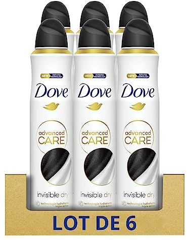 DOVE Original Advanced Care Deodorant für Damen, Anti-Transpirant-Spray, Technologie gegen weiße Flecken, pflegt die Achseln (6 x 200 ml)