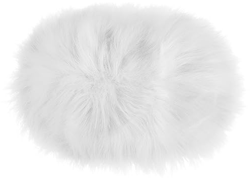 WLLHYF 30,5 cm Kleiner ovaler Kunstfell-Teppich Flauschiger Teppich Kissen weicher Stuhlbezug kleine Fläche Sitzkissen Couch-Pad Nagelmatte für Kosmetik Ornament Nagelkunst Fotografieren